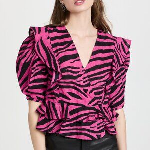 NWT Rahi Women's Diana Top, Hot Pink/Black, Size S